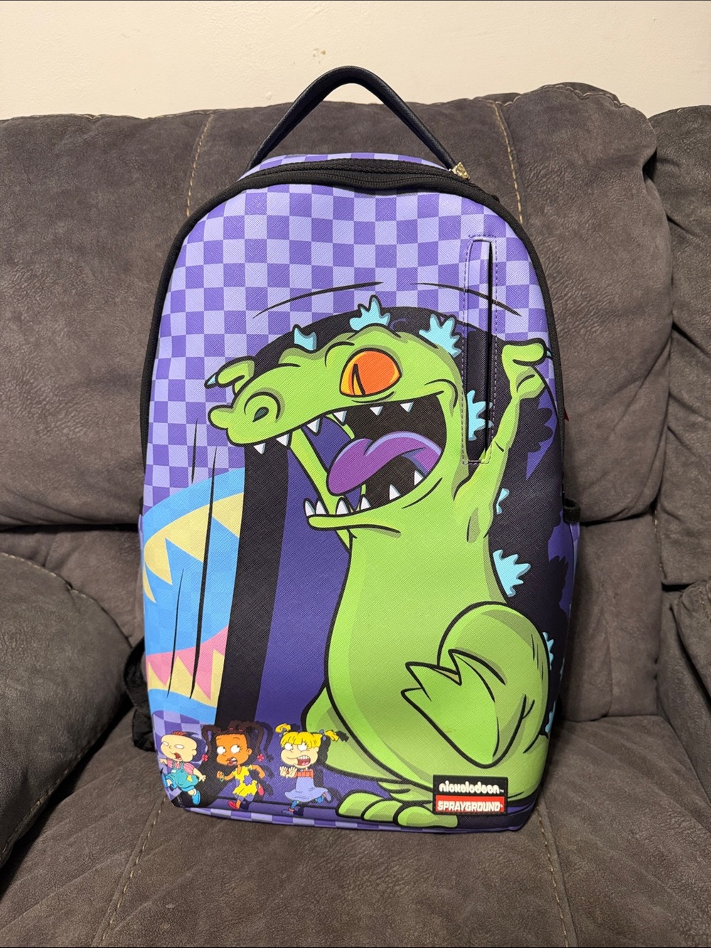Sprayground Rugrats Reptar Backpack - Green & Purple